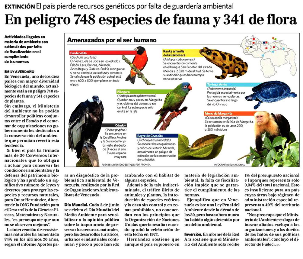 flora venezolana en peligro de extincion